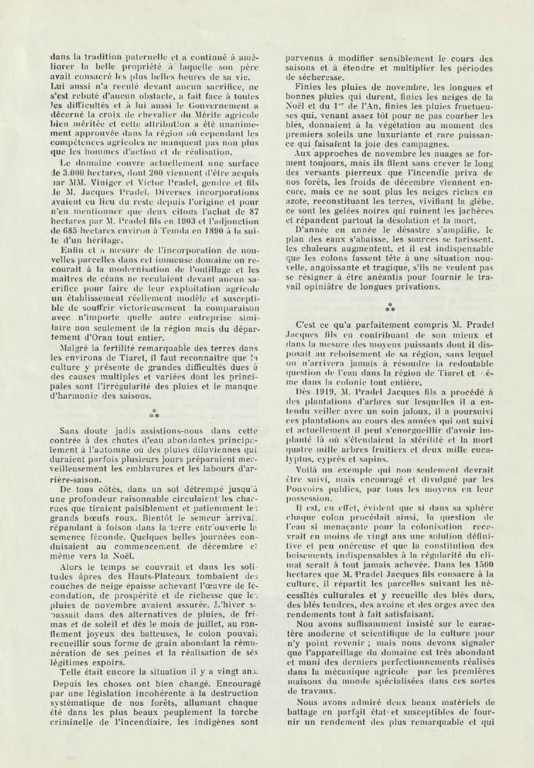 Le domaine de Jacques II, suite du texte : l&rsquo;histoire de l&rsquo;exploitation et de ses cultures.