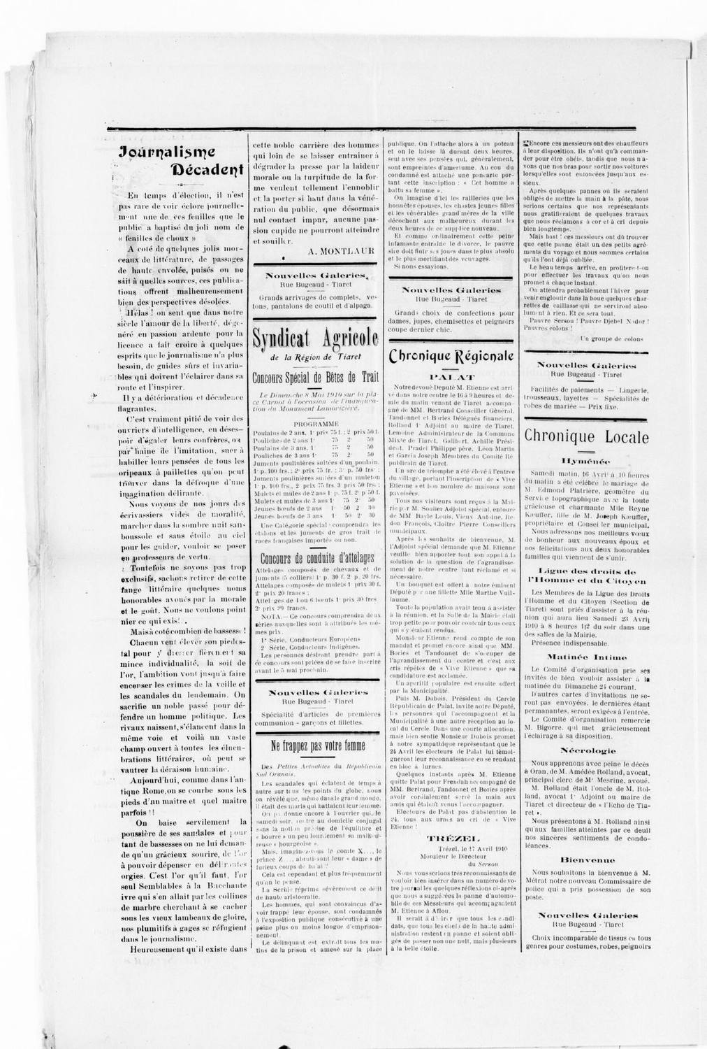 Le Sersou, 21 avril 1910 — page entière.