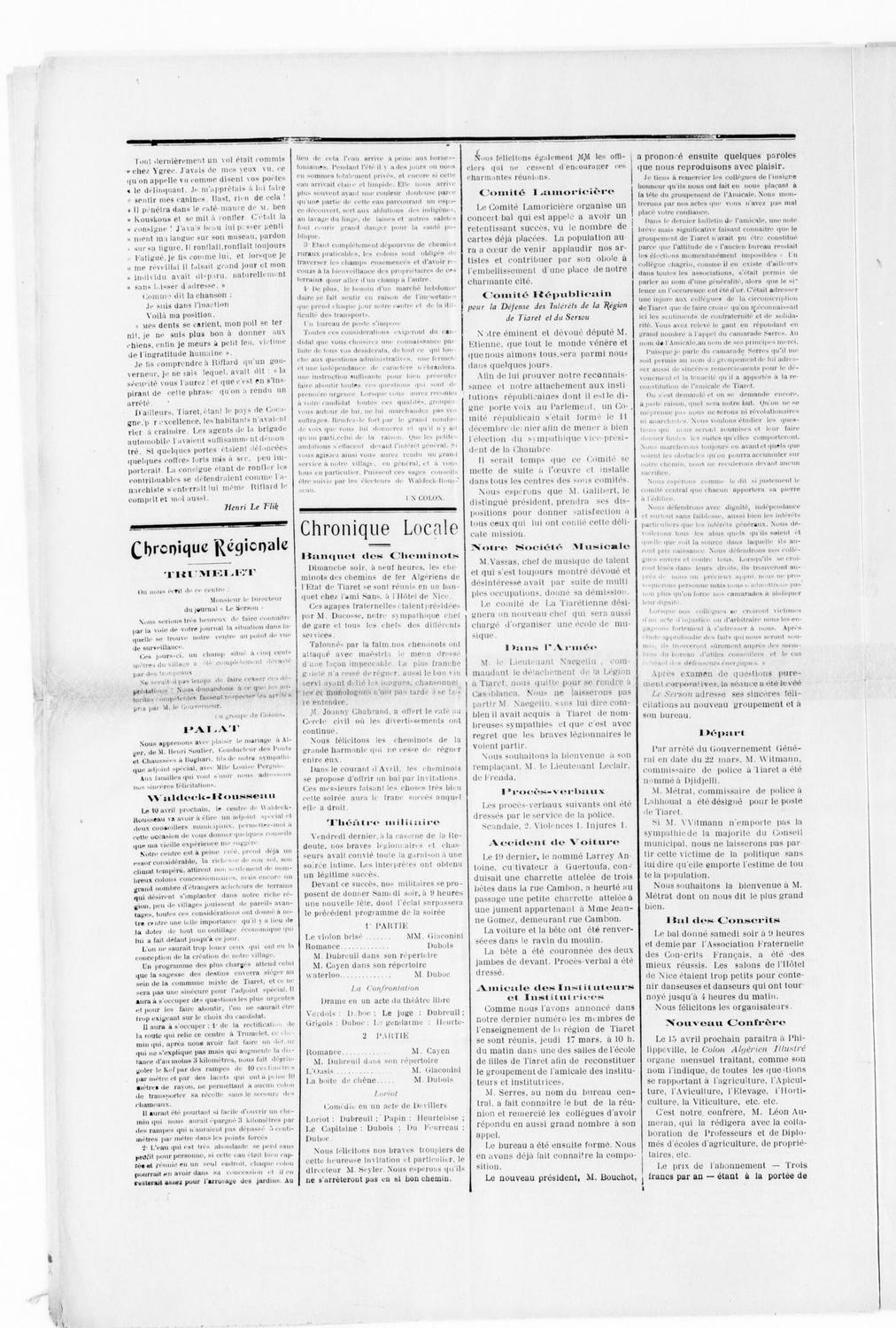 Le Sersou, 24 mars 1910 : « Un âne blanc, très gras, tondu à l&rsquo;espagnole, marqué d&rsquo;un P à la cuisse, a disparu des écuries de M. Philippe Pradel. » Les bêtes des Pradel
